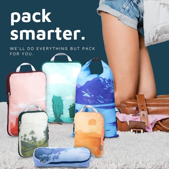 TRIPPED Travel Gear Graphic Compression Packing Cubes – 1" D, 14" H, 10" L - Picture 4 of 8